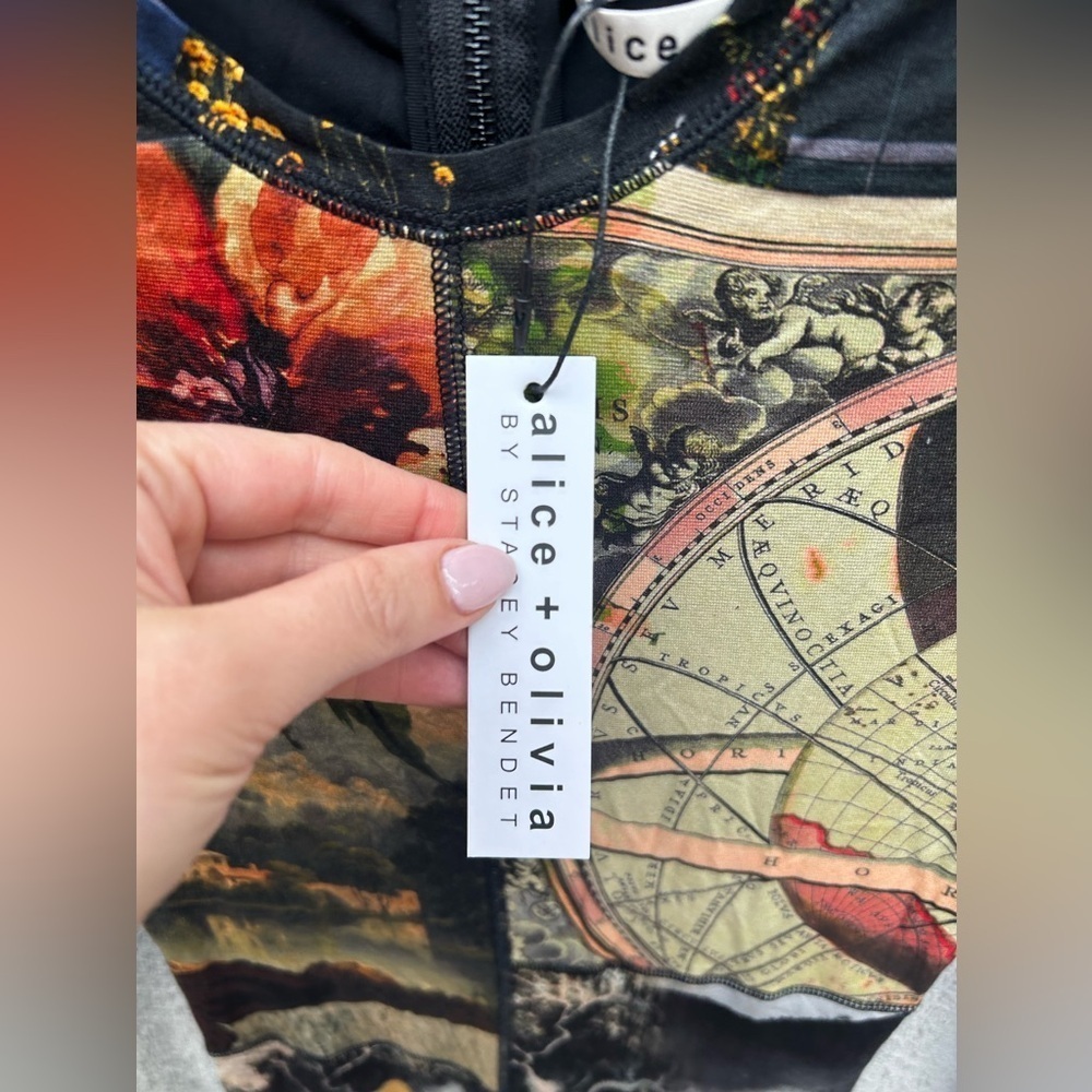 Alice + Olivia Delora Mini Dress in Eco Fusion New with Tags! - Picture 9 of 12
